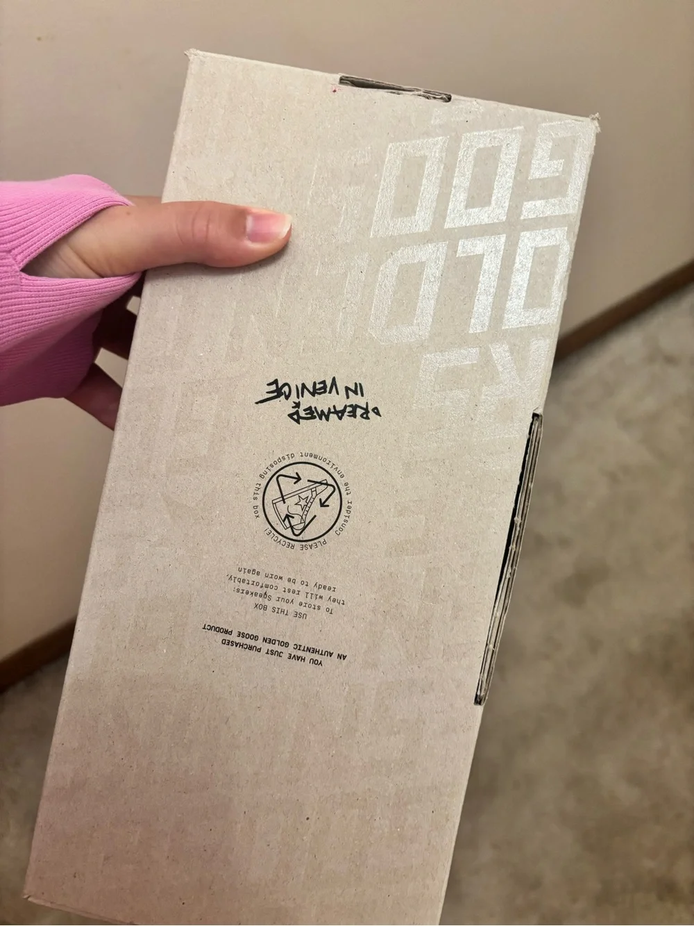 New York golden goose shoebox